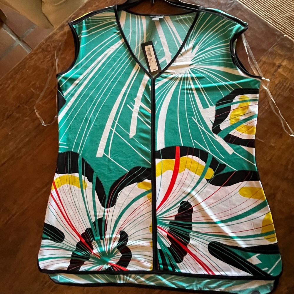 Worthington Sleeveless Floral Top